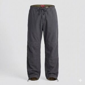 Unionbay Cargo Pants‎ Mens XL Gray Bungee Waist Ankle Utility Vintage Y2K Grunge